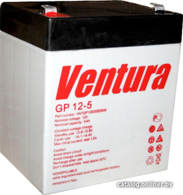 Купить аккумулятор для ибп ventura gp 12-5 (12 в/5 а·ч) в интернет-магазине X-core.by