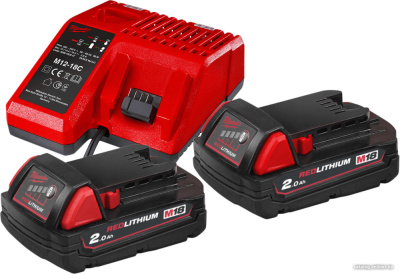 Аккумулятор с зарядным устройством Milwaukee M18 M18NRG-202 4933459213 (2 x 18В/2 Ач + 12-18В)