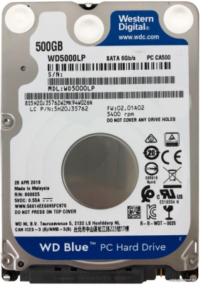Жесткий диск WD Blue 500GB WD5000LPZX купить в интернет-магазине X-core.by