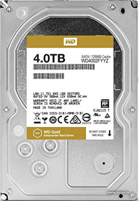 Жесткий диск WD Gold 4TB WD4002FYYZ купить в интернет-магазине X-core.by