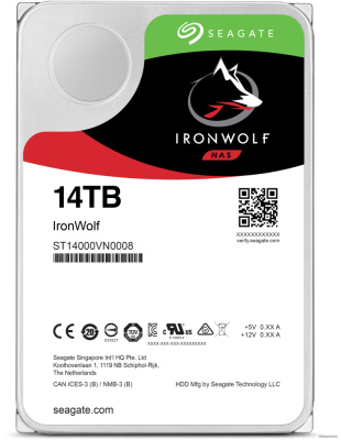 Жесткий диск Seagate IronWolf 14TB ST14000VN0008 купить в интернет-магазине X-core.by