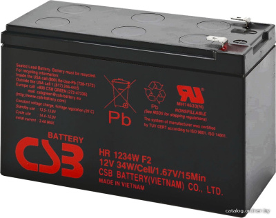Купить аккумулятор для ибп csb battery hr1234w f2 (12в/9 а·ч) в интернет-магазине X-core.by