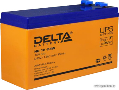 Купить аккумулятор для ибп delta hr 12-24w (12в/6 а·ч) в интернет-магазине X-core.by