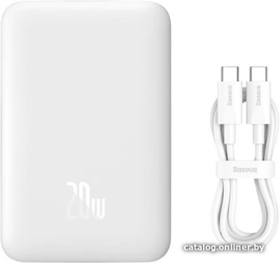 Купить внешний аккумулятор baseus magnetic mini wireless fast charge power bank 10000mah 20w (белый) в интернет-магазине X-core.by