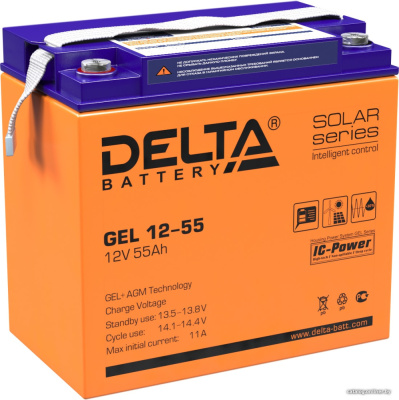 Купить аккумулятор для ибп delta gel 12-55 (12в/55 а·ч) в интернет-магазине X-core.by